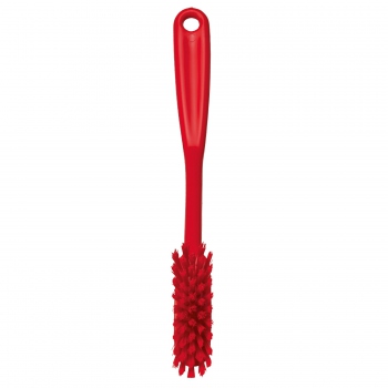 Red Cleaning brush with handle, 290x25 mm, medium hardness bristles, Vikan 42874