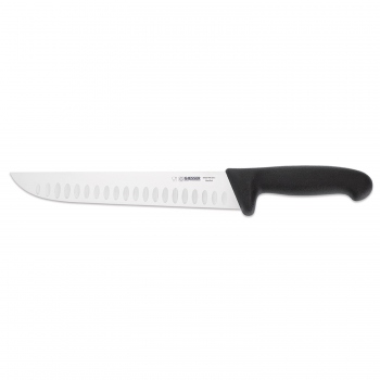 Butcher's knife, 24 cm blade with hollow grind, black GIESSER 4025 wwl 24