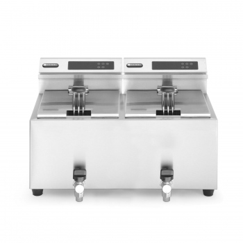 Fritteuse 2×8 L, Profi Line, 16L, 230V/7000W, 605×515×(H)345 mm, HENDI