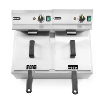 Professional Deep Fryer, 2×8 L, Profi Line, 16L, 230V/7000W, 605×460×(H)350 mm, HENDI