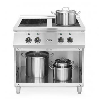 Kuchnia indukcyjna 4 pola grzewcze, 400V/17000W, 800x700x(H)870mm, HENDI