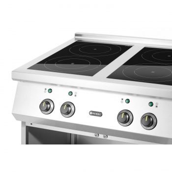 Induction cooker with 4 heating zones, 400V/17000W, 800x700x(H)870mm, HENDI