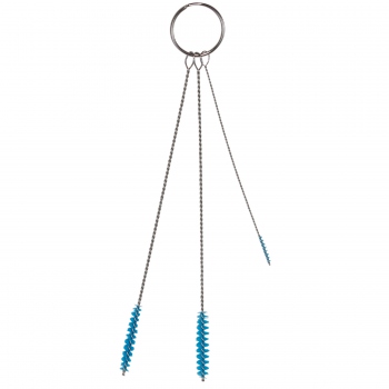 3-Piece Blue Brush Set, Diameter 2/5/6 mm, Soft Bristles, 150 mm, Vikan 53623