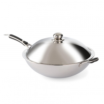 Induction Wok Pan with Lid, 36 cm, Profi Line, HENDI 239773