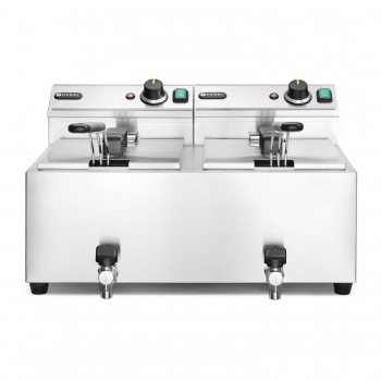 Manual Deep Fryer with Drain Tap, 2x8L, Profi Line, 230V/7000W, HENDI HD-209301
