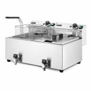 Manual Deep Fryer with Drain Tap, 2x8L, Profi Line, 230V/7000W, HENDI 209301