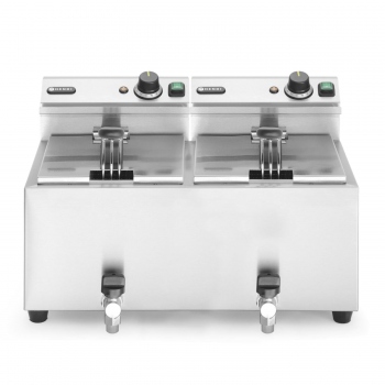Manual Deep Fryer with Drain Tap, 2x8L, Profi Line, 230V/7000W, HENDI 209301
