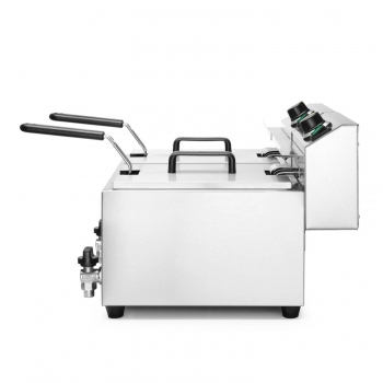 Manual Deep Fryer with Drain Tap, 2x8L, Profi Line, 230V/7000W, HENDI 209301