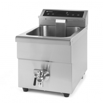 Induktions-Fritteuse mit Ablasshahn, 8 L, HENDI, Hellgrau, 230V/3500W, 288×619×(H)408 mm