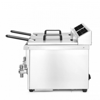 Induktions-Fritteuse mit Ablasshahn, 2×8 L, HENDI, Profi Line, 16L, 230V/7000W, 577x609x(H)410 mm