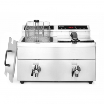 Induction Deep Fryer with Drain Tap, 2×8 L, HENDI, Profi Line, 16L, 230V/7000W, 577x609x(H)410 mm