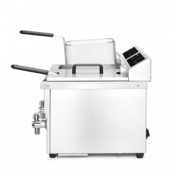 Induction Deep Fryer with Drain Tap, 2×8 L, HENDI, Profi Line, 16L, 230V/7000W, 577x609x(H)410 mm
