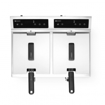 Induktions-Fritteuse mit Ablasshahn, 2×8 L, HENDI, Profi Line, 16L, 230V/7000W, 577x609x(H)410 mm