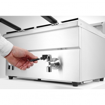 Frytownica indukcyjna z kranem spustowym, Profi Line, 16L, 230V/7000W, HENDI 215029