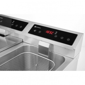 Induktionsfritteuse mit Ablasshahn, Profi Line, 16L, 230V/7000W, HENDI 215029