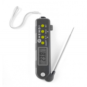 Digital kitchen thermometer with a folding probe, 160x40x(H)25mm, HENDI 271308