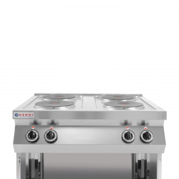 Kuchnia elektryczna 4-płytowa na podstawie otwartej, HENDI, Kitchen Line, 400V/10400W, 800x700x(H)900mm