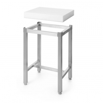 Edelstahlgestell mit Füßen, 500x400x(H)750mm, HENDI 505670