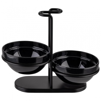 Double-Spoon Rest with Two Bowls, APS 00651