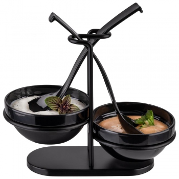 Unterlage für zwei Löffel mit zwei Schälchen, APS 00651