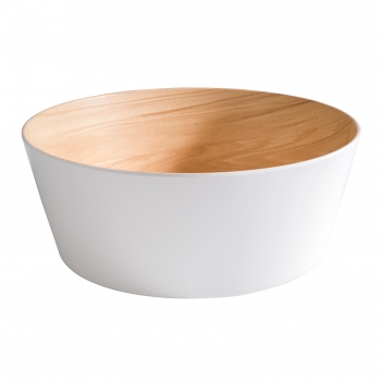 Round bowl FRIDA, made of melamine, white and beige, capacity 3.4L, APS 84613