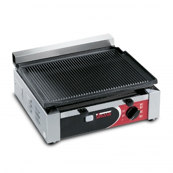 Contact grill, ribbed plate 355x255 mm, 230V/1150W, max 300°C, Sirman TOP Cort R