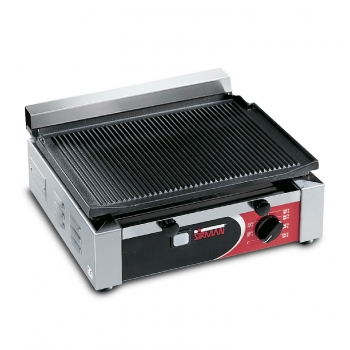 Kontaktgrill, geriffelte Platte 355x255 mm, 230V/1150W, max 300ᵒC, Sirman TOP Cort R