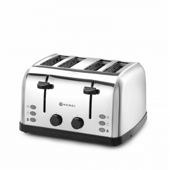 4-Scheiben-Toaster, 240V/1500W, 295x335x(H)180mm, HENDI 261187