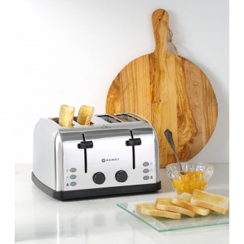 4-Scheiben-Toaster, 240V/1500W, 295x335x(H)180mm, HENDI 261187