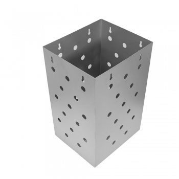 Trash can, 360x199x232 mm, stainless steel, perforated sheet metal, WH071