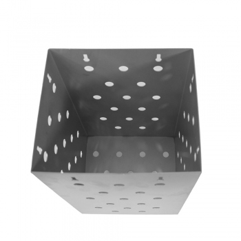 Abfalleimer, 360x199x232 mm, Edelstahl, gelochte Platte, WH071