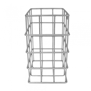 Open mesh waste bin, 260x220x393 mm, stainless steel, strong rod, WH072