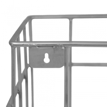 Open mesh waste bin, 260x220x393 mm, stainless steel, strong rod, WH072