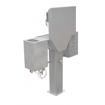 Industrial washbasin with a hand hygiene wall and knife sterilizer, WH105