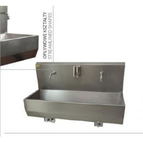 2-Stationen-Waschstation aus Edelstahl H131