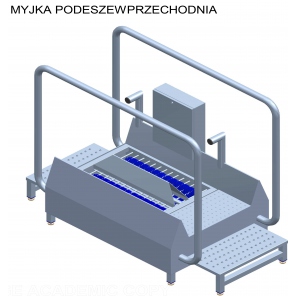 Durchlauf-Sohlenwaschmaschine mit zwei Bürsten