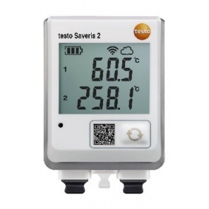Testo Saveris 2 - T3 - drahtloser Datenlogger mit Display und 2 Anschlüssen für externe Thermoelementfühler