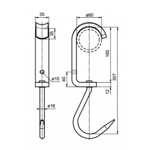 EURO-Haken für Schweine WZ11160