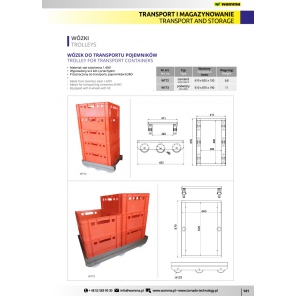wózek do transportu pojemników WT72