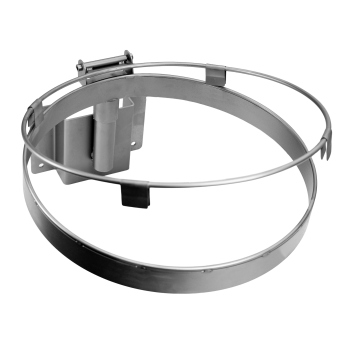 Abfallsackhalter aus Edelstahl mit Haltering, WH312.OBR
