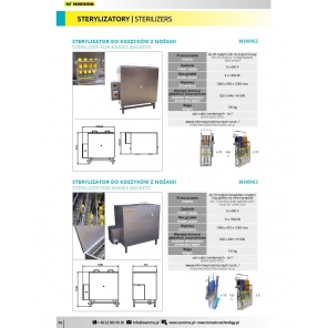 Wassersterilisator für Messerkörbe und Stahl