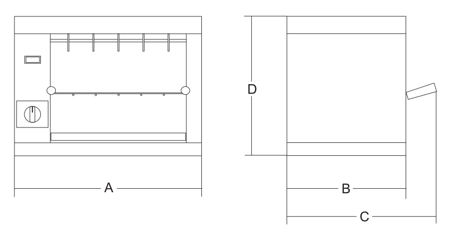 Technical drawing of Sirman Salamander Basic